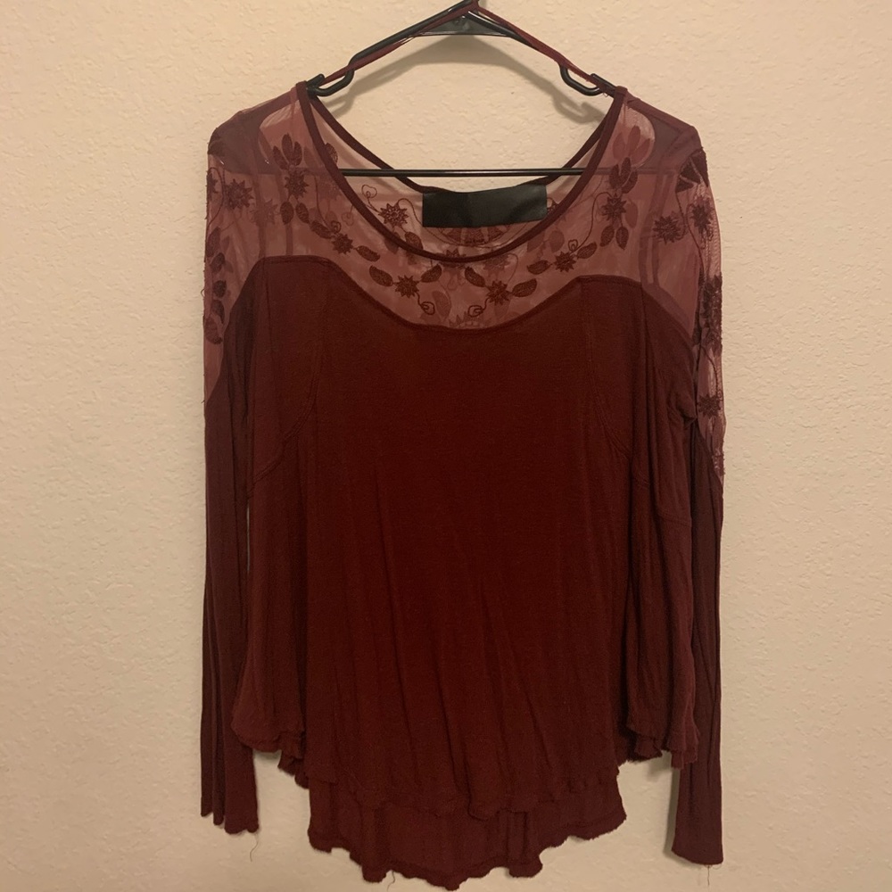 Free People Embroidered Top
